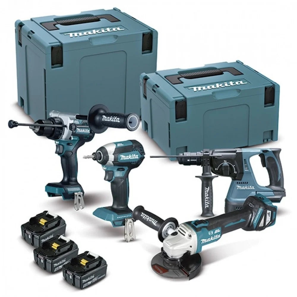 MAKITA – ΣΕΤ ΠΙΣΤΟΛΈΤΟ DHR243+ ΚΡΟΥΣΤΙΚΌ ΔΡΑΠΑΝΟΚΑΤΣΆΒΙΔΟ DHP486+ ΠΑΛΜΙΚΌ DTD153+ ΤΡΟΧΌΣ DGA513 + 3 ΜΠΑΤΑΡΊΕΣ + 1 ΤΑΧΥΦΟΡΤΙΣΤΉΣ + ΑΛΥΣΟΠΡΙΟΝΟ